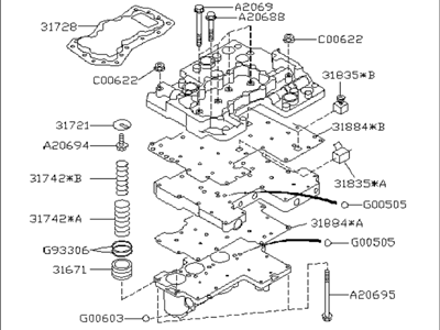 2003 Subaru Legacy Valve Body - 31705AA450