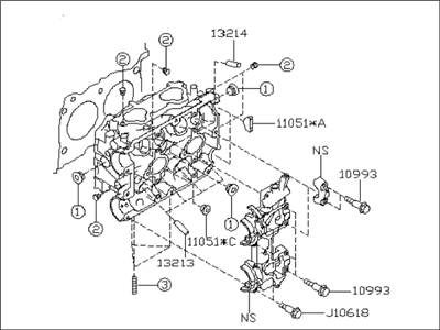 Subaru 11063AB14A Cylinder Head Assembly Left