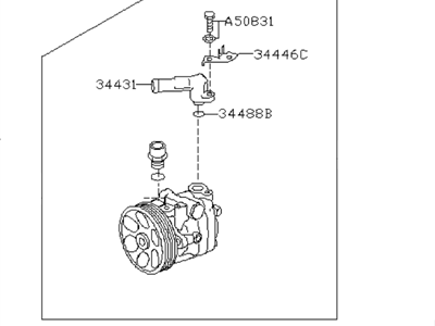 Subaru Power Steering Pump - 34430AE083