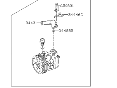 2003 Subaru Baja Power Steering Pump - 34430AE04B