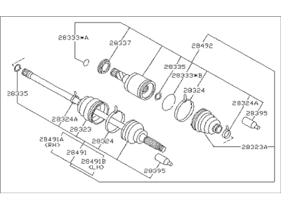 Subaru 28421AE00C Rear Axle Shaft Assembly