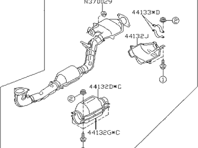2001 Subaru Legacy Exhaust Pipe - 44101AE03A