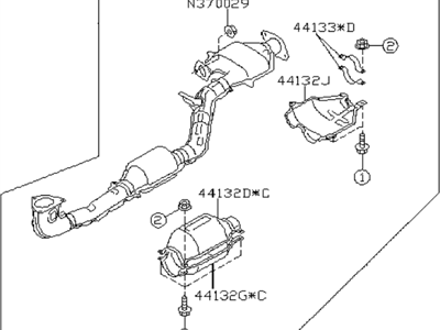 2004 Subaru Outback Exhaust Pipe - 44101AE10A