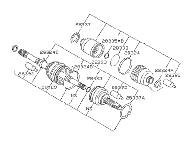 2004 Subaru Outback Axle Shaft - 28321AE060