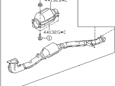 2001 Subaru Legacy Exhaust Pipe - 44101AE02A