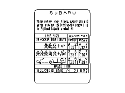 Subaru 28181AE56A Label Press
