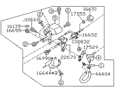 2005 Subaru Outback Fuel Pressure Regulator - 16622AA030