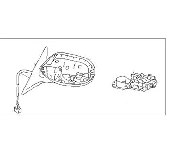 Subaru 91036AG11A Rear View Mirror Unit LH