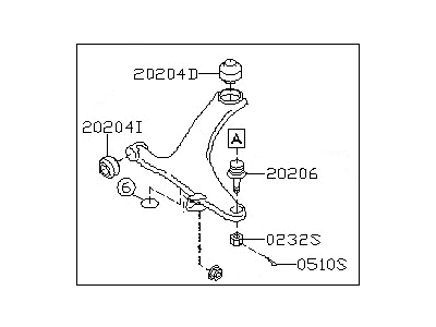 2007 Subaru Outback Control Arm - 20202AG03A