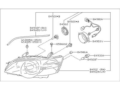 Subaru 84001AG11A Driver Side Headlamp Assembly