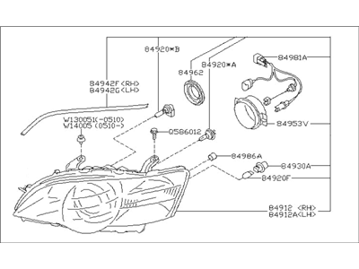 2006 Subaru Outback Headlight - 84001AG43B