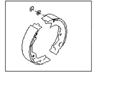 Subaru 26694AE020 Brake Shoe Repair Kit Rear