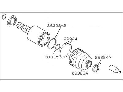 2007 Subaru Legacy Axle Shaft - 28421AG00A