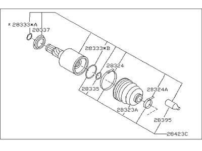 2013 Subaru Outback CV Joint - 28492AG00B