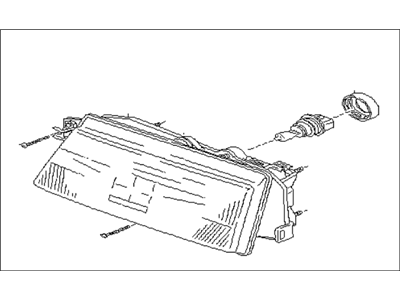 1989 Subaru GL Series Headlight - 84002GA410