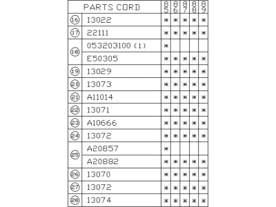Subaru Timing Belt - 13029AA011