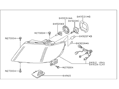 Subaru Tribeca Headlight - 84001XA04B