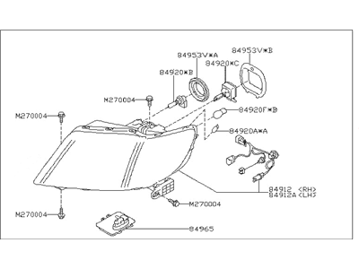 Subaru Tribeca Headlight - 84001XA00A