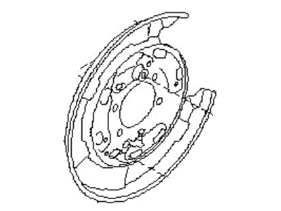 Subaru 26704XA000 Rear Brake Back Plate, Right