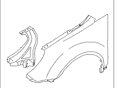 Subaru 57110XA00A9P PB001101 Fender Complete Front