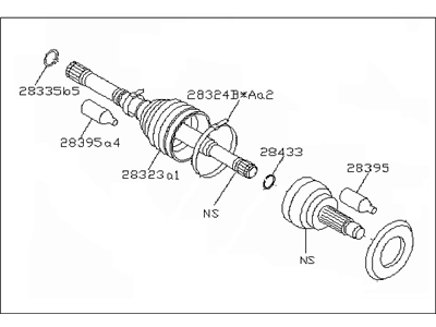 Subaru 28391XA00A Front Outer Cv Joint