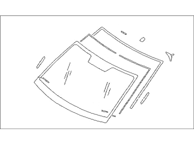 Subaru 65009XA02A Front Windsheild Glass Assembly