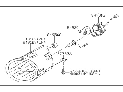 Subaru Tribeca Fog Light - 84501XA01A