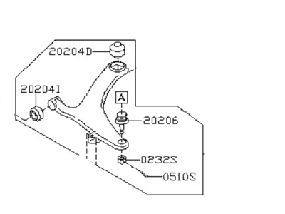 Subaru Tribeca Control Arm - 20202XA01A