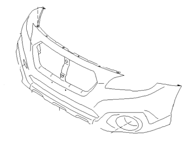 Subaru 57704AL19A Bumper Face Front OBK