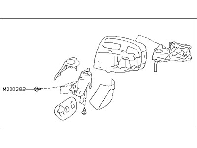 Subaru 91036AL74A Rear View Mirror Unit LHL