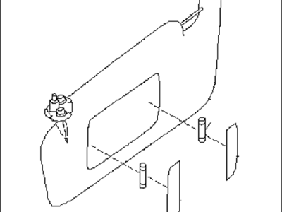 Subaru 92011AL15AME Left Sun Visor Assembly