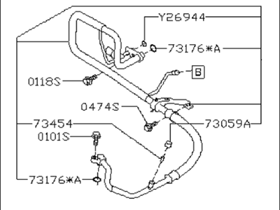 2018 Subaru Legacy A/C Hose - 73425AL14A