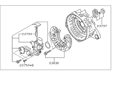 Subaru Outback Alternator Case Kit - 23727AA800
