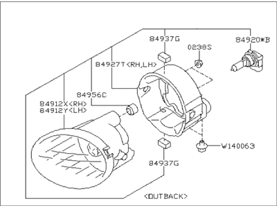 Subaru Legacy Fog Light Lens - 84501AL02A