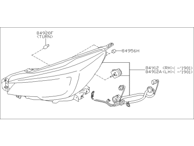 Subaru Legacy Headlight - 84002AL11A