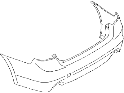 Subaru 57704AL11A Bumper Face Rear OBK