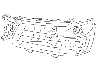 Subaru 84912SA960 Head Lamp Lens & Body Left