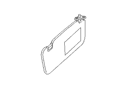 Subaru 92011SA100ES Right Sun Visor Assembly