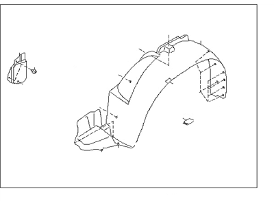 Subaru 59110SA000 Mud Guard Front RH