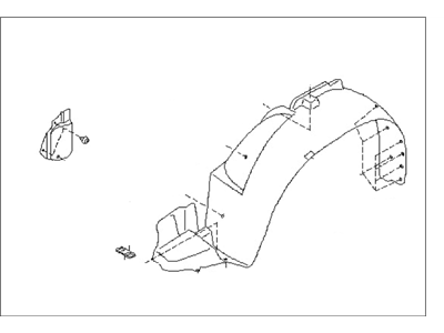 Subaru 59110SA010 Mud Guard Front LH