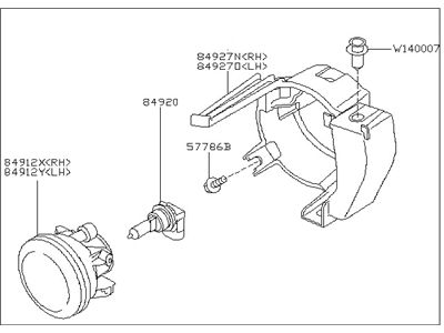 Subaru 84501SA010 Fog Light Assembly Front LH