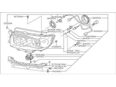 2007 Subaru Forester Headlight - 84001SA460
