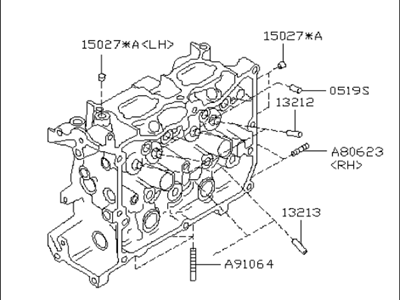 Subaru 11039AC210 Cylinder Head Assembly Right