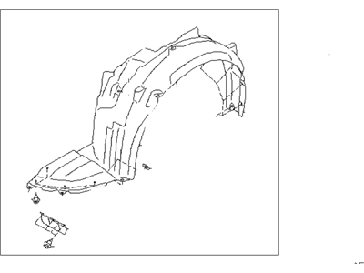 Subaru 59120AJ03B Mud Guard Front Left