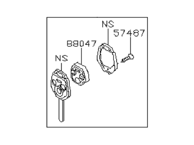 Subaru 57497AJ00A Key Plate KLS