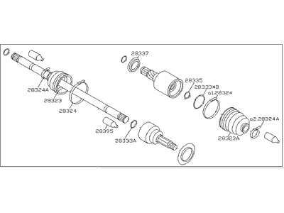 Subaru 28421AJ01B Rear Axle Assembly