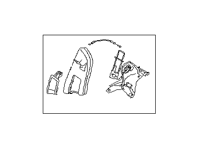 Subaru 64244AJ18AVH Pad Rear Side Assembly Upper RH