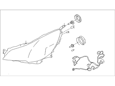 Subaru 84001AJ22A Passenger Side Headlamp Assembly