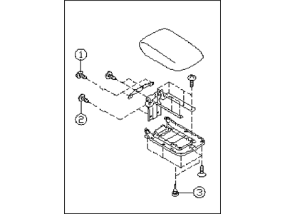 Subaru 92114SG040VH Console Box Lid Assembly