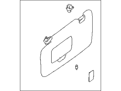 Subaru 92011SG570LO Left Sun Visor Assembly